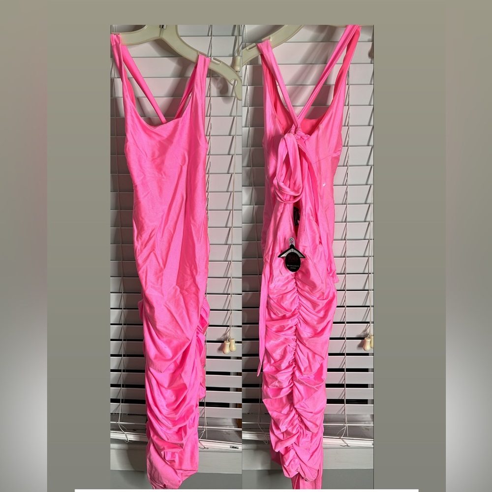Midi scrunch dress
